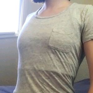 White Heathered Pocket T-Shirt